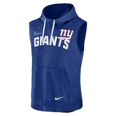 New York Giants Nike Sleeveless Pullover Hoodie Men's 2023 NFL Training NYG  New