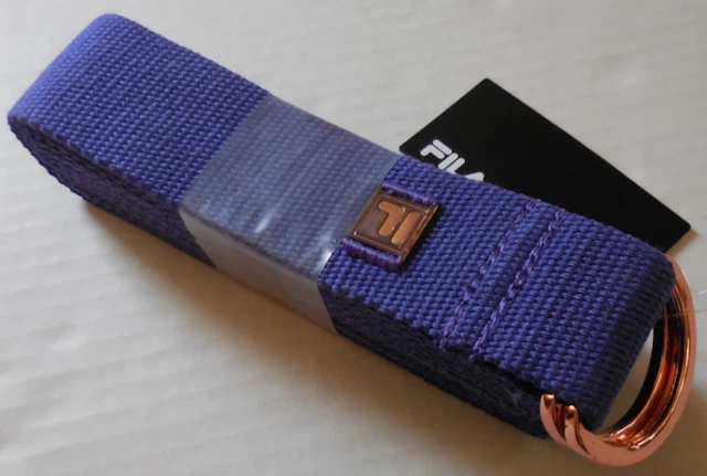 Fila Yoga Strap or Pilates Exercise 100% Polyester Metal Badge Logo Deep Blue - Image 2 of 4