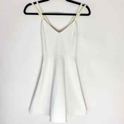 Elizabeth and James white strappy fit and flare mini dress size 4 | eBay