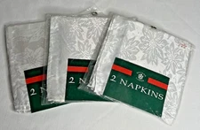 VTG NOS - Sultan's Linens Vintage Silver Holiday Napkins Set of  6 - NIP