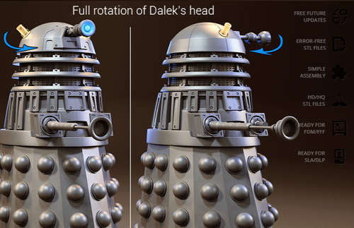 Dalek Dr Who 1:6 Scale Resin 3d printed DIY model kit - Picture 7 of 10