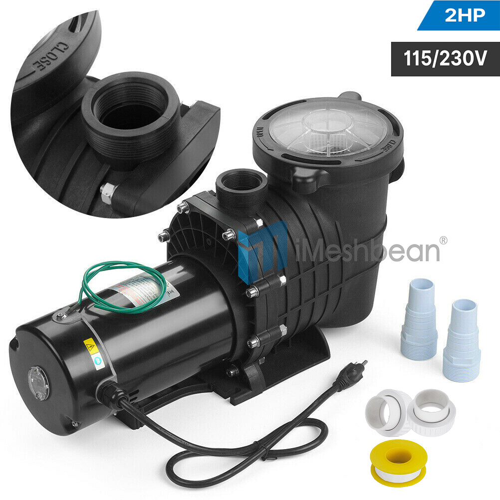 2HP Swimming Pool Pump Motor With Strainer – For Hayward, Above/In-Ground Pools, 6500 GPH, 110-240V, Lifetime Warranty