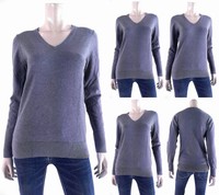 Kirkland Signature Womens Size S Pull Over V-neck Banded-hem Knit Sweater Chop on sale Kirkland Signature Womens Size S Pull Over V-neck Banded-hem Knit Sweater Chop on sale