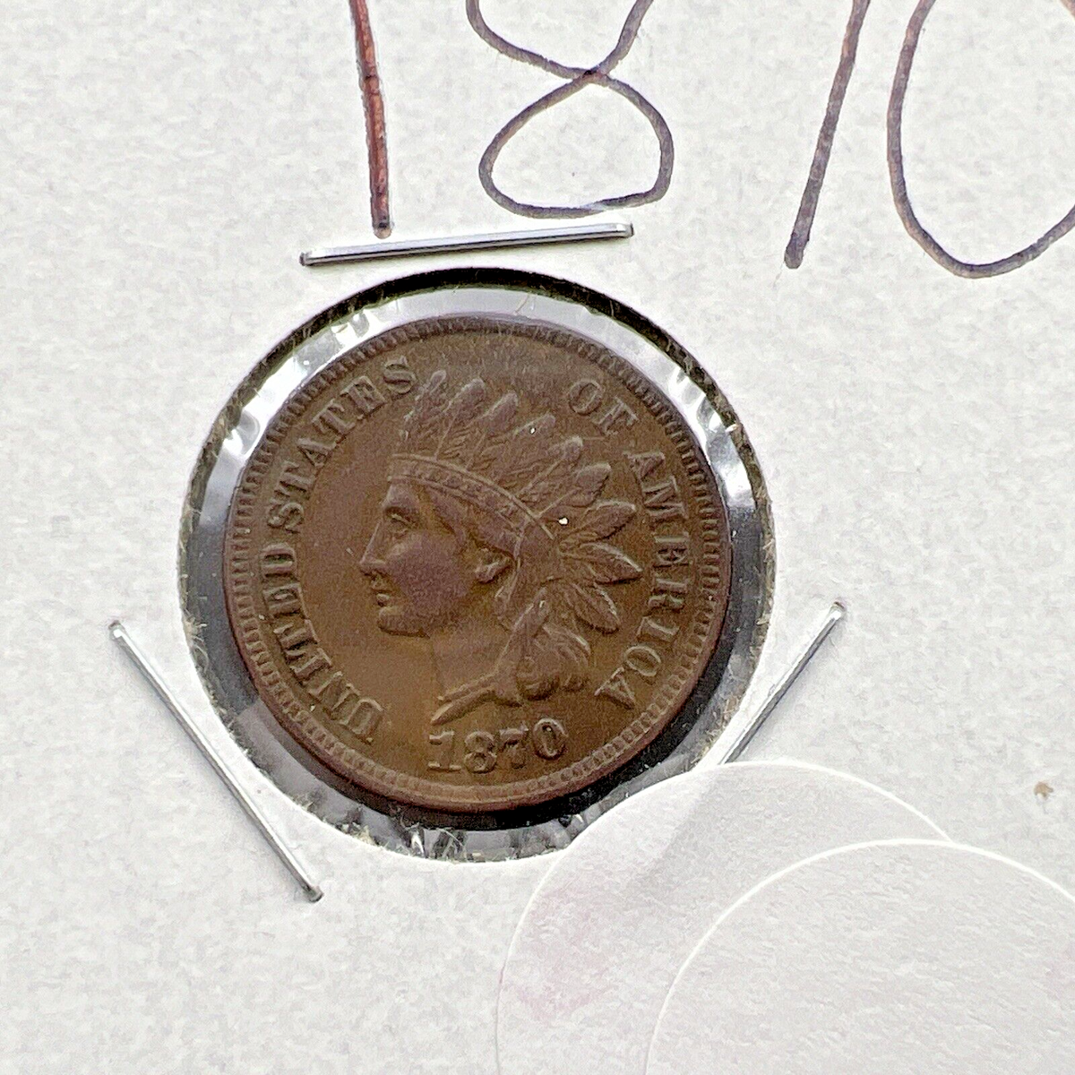 1870 1c Indian Cent Coin AU About UNC Semi Key Date | eBay