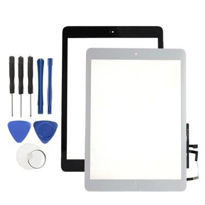 New White IPad Air Screen Replacement 1st A1474 1475 Touch Digitizer Home Button