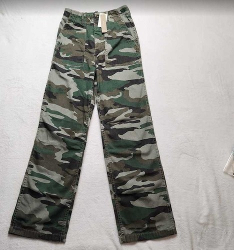 NEW WOMEN'S 00 J CREW FOUNDRY CAMOUFLAGE GREEN CAMO PANTS G7928 - 第 1/9 張圖片