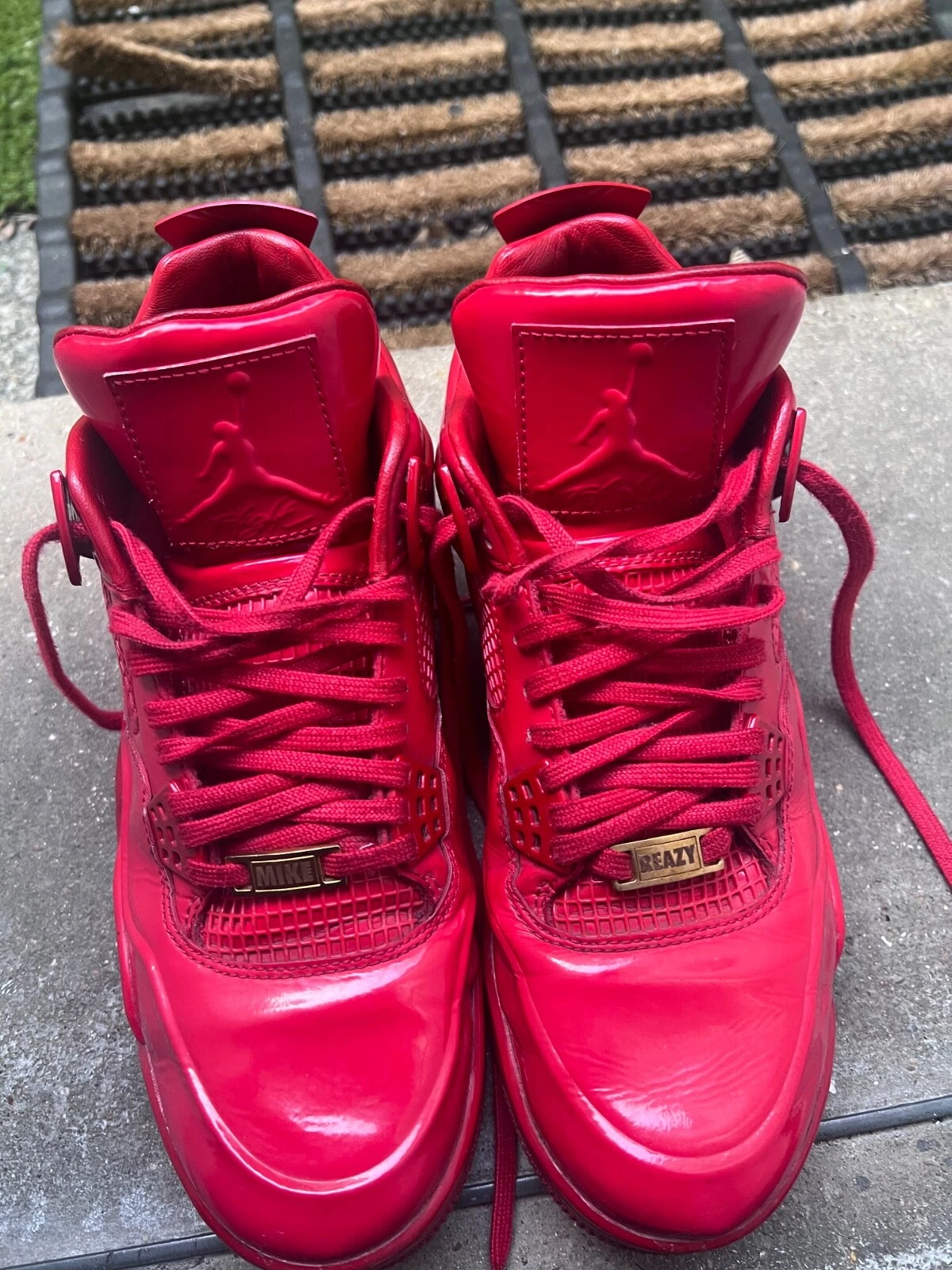 Taglia 7 Air Jordan 4 Retro lab 11 pelle rossa edizione limitata