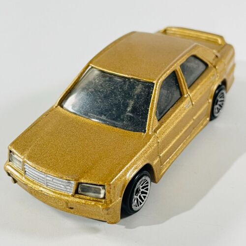 Vintage Hot Wheels Mercedes Benz RCS30 Gold Diecast Toy Car GOOD SHAPE