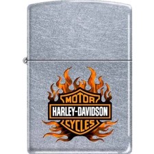 Zippo Lighter - Harley Davidson Flame Street Chrome - 852544