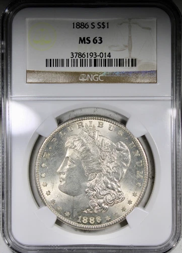 1886-S Morgan Dollar NGC MS63 KEY DATE $1 Uncirculated Coin