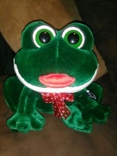 Peluche grenouille Saint Valentin avec lèvres rouges Kissy * Marque Applause Vintage !
