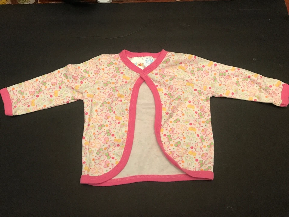 3 PIEZAS KIDGETS LOVE BUG MARIPOSA ROSA BEBÉ MUÑECA PIJAMA TRAJE PARA DORMIR TALLA 3/6M  Foto 3 de 4