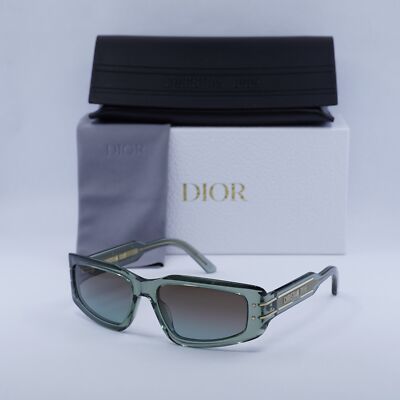New Dior DIORSIGNATURE S9U 55F2 Shiny Green/Brown Green Gradient 56-16-125 Su...