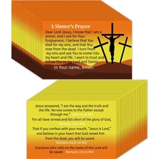 240pcs Gospel Tracts Plan of Salvation Cards Pocket Holy Prayer Cards Bible T...