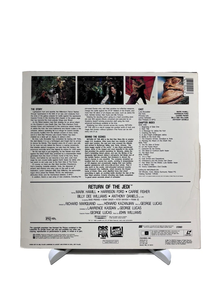 Star Wars Return Of The Jedi LD Laserdisc Rare 1992 Release P&S Extended Play - Image 2 of 4