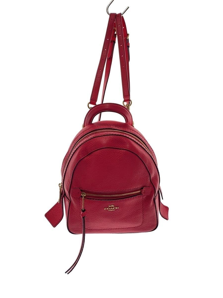 Coach Backpack Rucksack Leather PNK F30530 Used