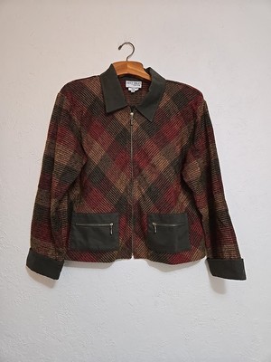 Vintage Nancy Bolen City Girl Womens Size 12 Zip Up Jacket Long Sleeves Fall