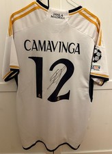 Camiseta firmada Real Madrid Camavinga 2023/2024 Francia sin partido Güller Valverde