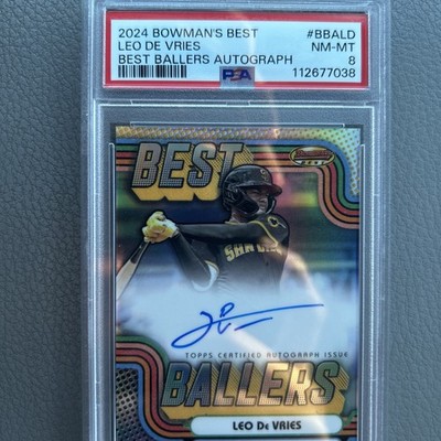 2024 BOWMAN'S BEST BEST OF 2024 AUTO #B24LD LEO DE VRIES PSA 8