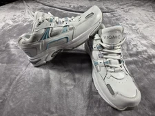 Vionic 23 Walk WALKER Classic Walking Shoes White/Blue/Gray Leather Size 8
