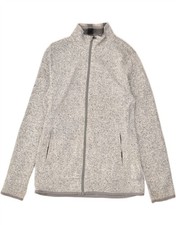 EDDIE BAUER Womens Tracksuit Top Jacket UK 10 Small Grey Polyester AD11