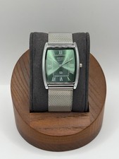 Vintage Seiko SQ Sunburst Green Dial Watch
