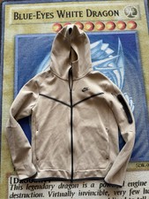 Nike Tech Fleece Hoodie Mens Med Tan Brown Full Zip Activewear Sweatshirt Jacket
