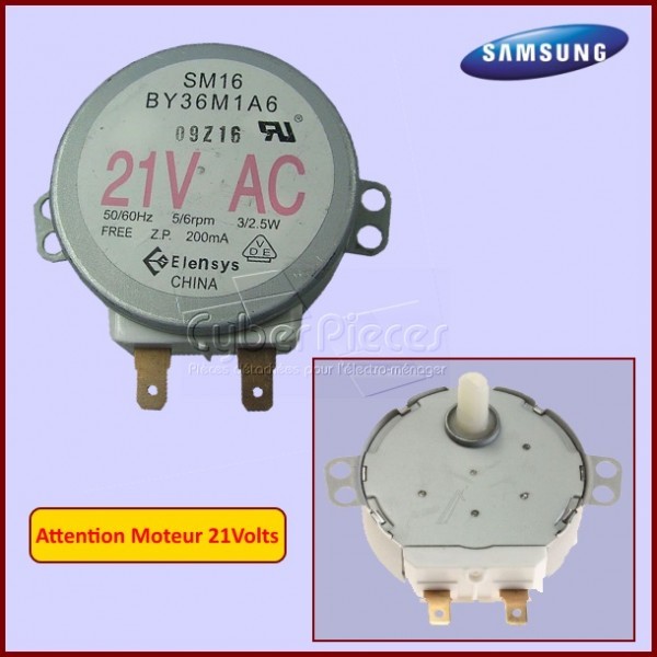 Moteur plateau tournant Samsung DE31-10154D à axe métallique renforcé