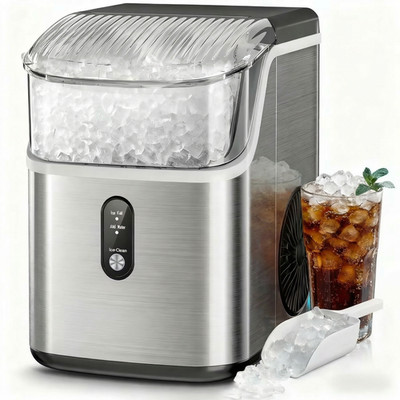 Cowsar Nugget Ice Makers Countertop, 35lbs/Day,Self-Cleaning,One-Click Operation