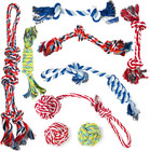 Dog Rope Toy 9 Pack - Puppy Teething Toys for Small Medium Breed - Indestructibl