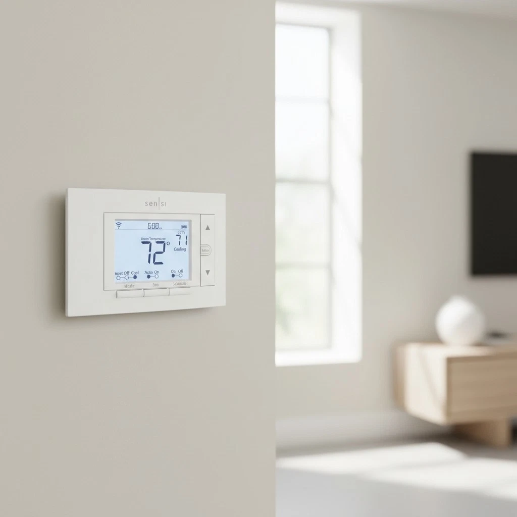 Sensi Smart Thermostat ST55 - Elegant Control with Mobile App & Voice Commands
