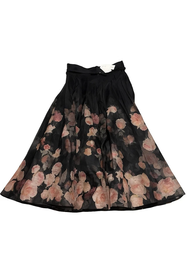 BNWT Zimmermann CRUSH FALDA MIDI ACAMPANADA - Talla 2 PVP $1100 Foto 2 de 4