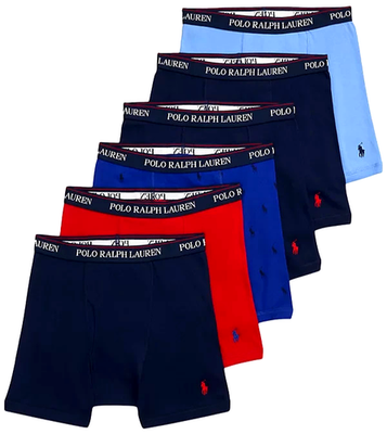【POLO RALPH LAUREN】Set of 2 cotton jersey boxer briefs Polo Ralph Lauren 252716 Kids Boy's 2-Pack Woven Boxers