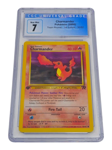 Charmander 50/82 Team Rocket Common 1st Edition CGC 7 Near Mint 5230