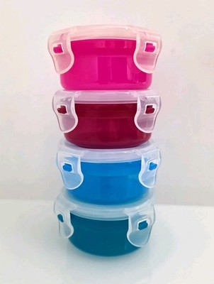 Lock&Lock Lock und Lock Dosen Vorratsdosen Set rund  4x 100ml 4 Farben NEU