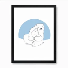Polarbear Mum Art Print Framed Wall Art Poster Canvas Print Picture