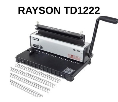 Rayson TD1222 Wire Binding Machine - 2:1 Pitch Heavy Duty Metal Binder 220 Sheet