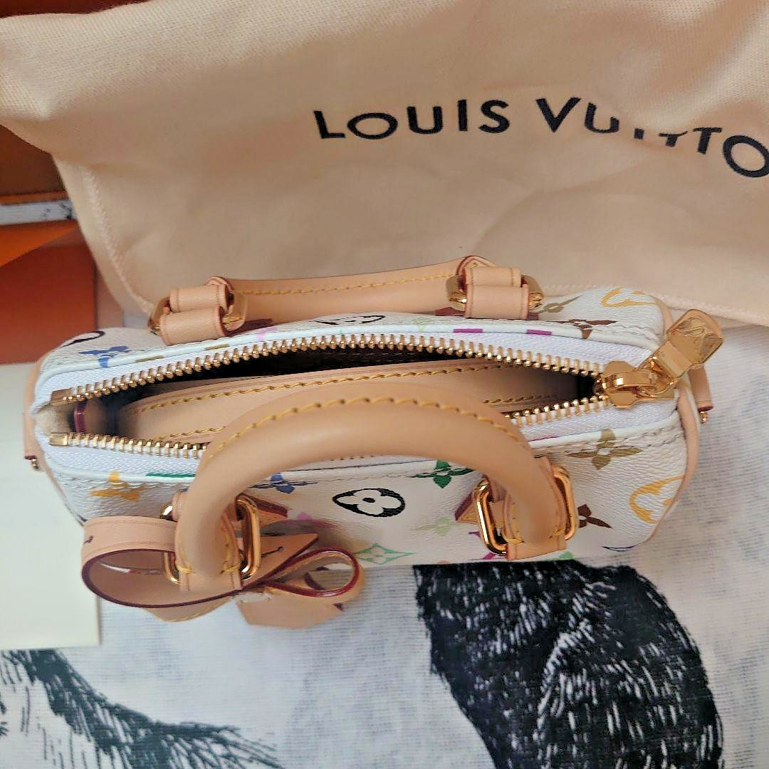 Louis Vuitton x Takashi Murakami M13391 Nano Speedy White Genuine