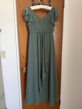 Eucalyptus Color Formal, Bridesmaid, Occasion, Gown, Long Dress. J 12