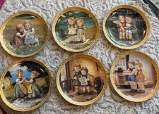 Set of 6 M.I. Hummel Danbury Mint 8 Inch Collector's Plate - "Sisters" Plates