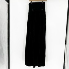 VERA WANG Black Velvet Strapless Gown Maxi Dress Elegant Formal Evening