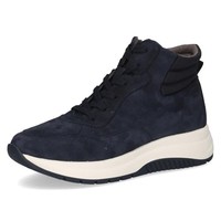 Damen Sneaker Hoch Leder Plateau Blau Ocean Comb 40 EU Caprice