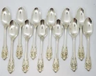 Wallace Grande Baroque Teaspoon Sterling Silver 6 1/8" Set of 12 #CCC