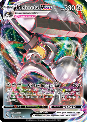 Melmetal VMAX 048/078 Holo VMAX Rare Pokemon GO Pokemon Holo Near Mint