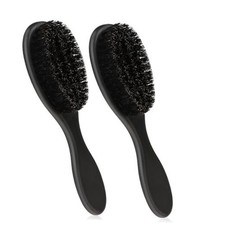 2 Pcs Hair Brush, Barber Brush, Slick Back Brushes Beard Fade Styling Comb Kit