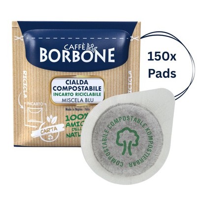Caffè Borbone Miscela Blu 150x Kaffeepads kompostierbare Pads 44mm ESE Maschine