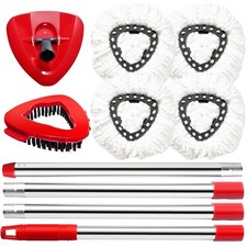 Spin Mop Head and Brush Replacement Compatible for O Cedar EasyWring White