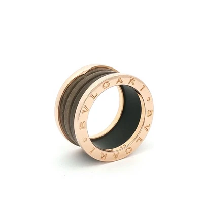 BVLGARI "B ZERO" 3 BAND BRAUNER MARMOR RING - Bild 1 von 4