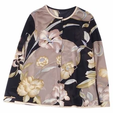 Leonard FASHION Women's Long Sleeve Floral Jersey Top Cardigan LL Used MOLO-0