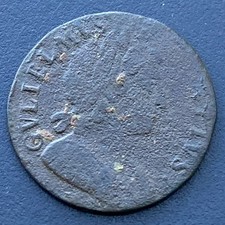 William III Half Penny Coin Copper Lot E7